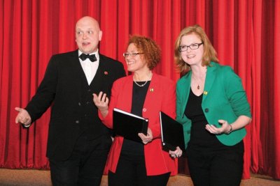 das „Dohm-Trio“ Nikola Müller, Isabel Rohner und Gerd Buurmann